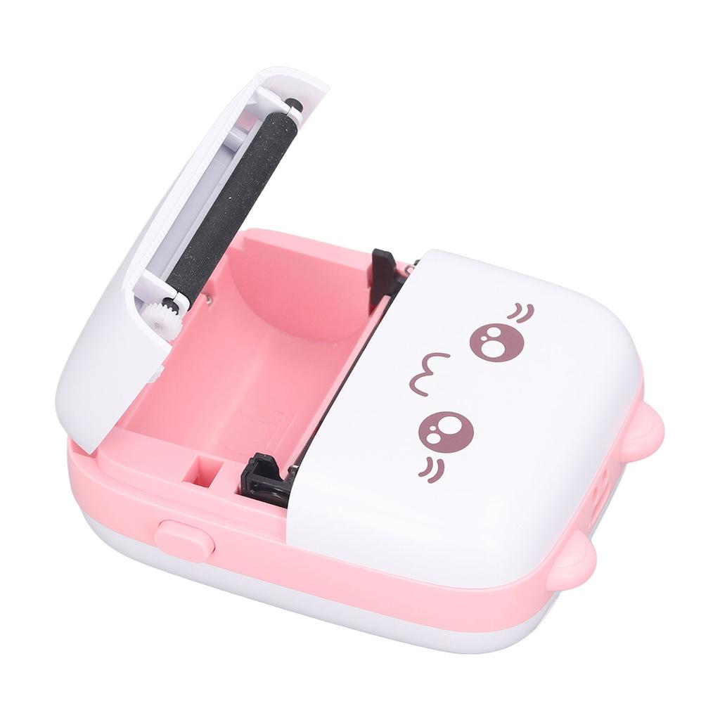 Карманный термопринтер, бесчернильная печатная машина с бумагой для заметок о неправильных вопросах, розовый