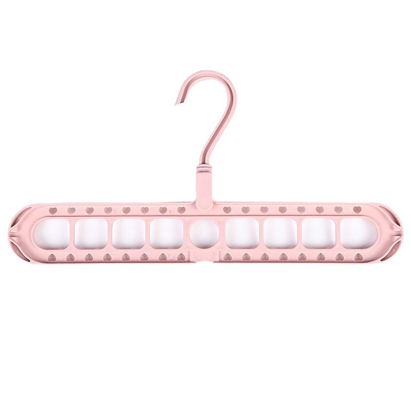 Nine-Hole Foldable Multifunctional Clothes Hanger and Storage Rack