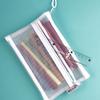 Document Pen Box Cosmetic Storage Bag School Stationery Supplies File Folder Double Mesh Pencil Bag