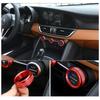 Автомобильная центральная ручка кондиционера, кнопка, кольцо, крышка переменного тока, отделка, украшение для Alfa Romeo Stelvio Giulia 2017-