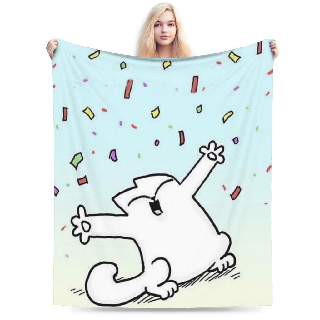 Simons Cat Blanket Super Soft Warm Throw Blankets for Bed 50x60 Inch Multi-size Bedspread