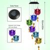 Owl Solar Wind Chimes Lamp Outdoor LED Multicolor Waterproof Light Switch Gently Romantic Gifts for Thanksgiving Home Party Garden Hanging Decor
