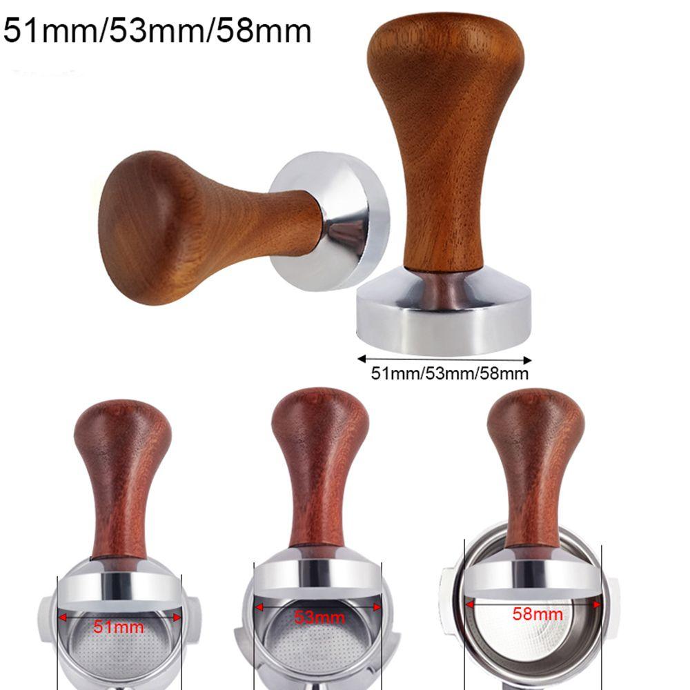 Mat Powder Hammer Powder Hammer 51mm/53mm/58mm Espresso Coffee Tamper Wood Handle Pressure Tamper