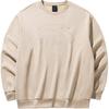 Comfortable Loose Fit Round Neck Pullover Breathable Sweatshirt Men Sweatshirt Oat-Milk-Brown 952448709-6