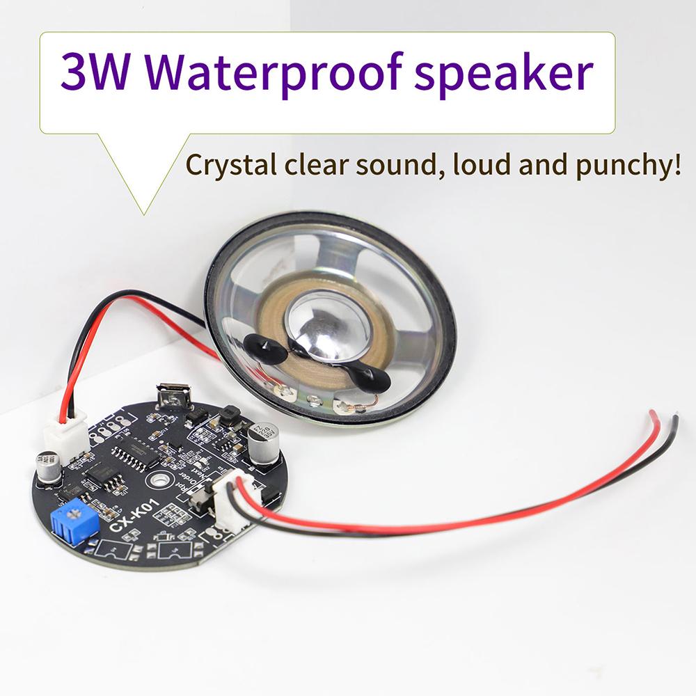 DIY 4M Voice Prompter MP3 Audio Playback Module 3W Waterproof Speaker Repeat/Single Play/Next Track 3 Modes Volume Knob DC/USB 4