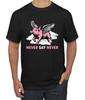Never Say Never Flying Pig Funny Motivational Quote Men's T- Shirt