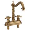 G1/2 Sink Faucet Antique 2 Handle Hot Cold Water Full Copper Basin Mixer Tap for Kitchen Bathroom