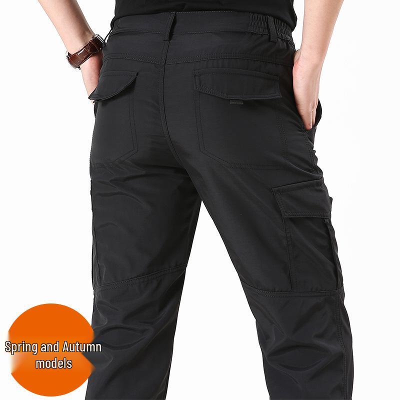 [Производитель] Мужские быстросохнущие брюки карго с несколькими карманами - Легкие, свободного кроя для использования на открытом воздухе и в тактических целях, Размер 105