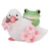 Tea Life Daikai Copeu Mascot Frog Copeau Spring Sakura Java Sparrow and Frog D4 H3 Cm 621536 W4.5