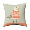 Vikama Whimsical Seagull Design Throw Pillow Cover Decorative Cushion Case For Sofa Bed