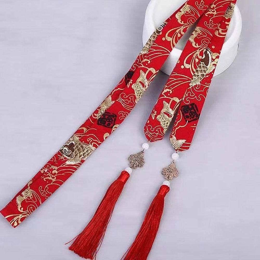 Длинные банты для волос с бантом, китайские ленты для волос, ретро-украшение для волос для женщин