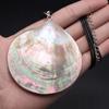 1Pcs Lot Natural Shell Necklace Pendant Scalloped Seashell Charms with Rope Chain Necklaces for Women Men Jewelry 75-80 Mm
