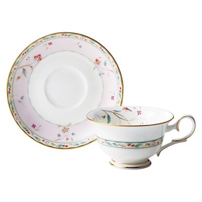 Чашка с блюдцем Noritake 215 мл Цветочный ситец Розовый Костяной фарфор & (Кофе чай) T50717A/4409-5