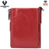 Humerpaul Кошельки женские из натуральной кожи RFID, маленькие, короткие, держатели для карт с цепочкой для монет, мужские, качественные