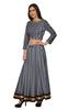 Moomaya Two Piece Long Skirt And Crop Top Printed Indian Ethnic Set For