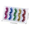 2 Box Exaggerate Colored False Eyelashes Lashes Extension 3D Curled Lashes Shiny Eyelashes  Women