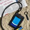 ID Card Holder Zipper Pocket 2 Sided 5 Cards Slots Keychain Lanyard for Mens Bus Subway Card Pouch