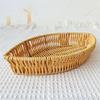 Тарелка для хранения закусок Удобное блюдо для хлеба Имитация ротанга Листообразный фруктовый поднос для повседневного использования Кухонные органайзеры