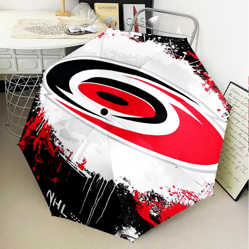 Зонт с логотипом Carolina Hockey Складной зонт, автоматический зонт 8 спиц для путешествий, кемпинга Подарок на Хэллоуин, Рождество