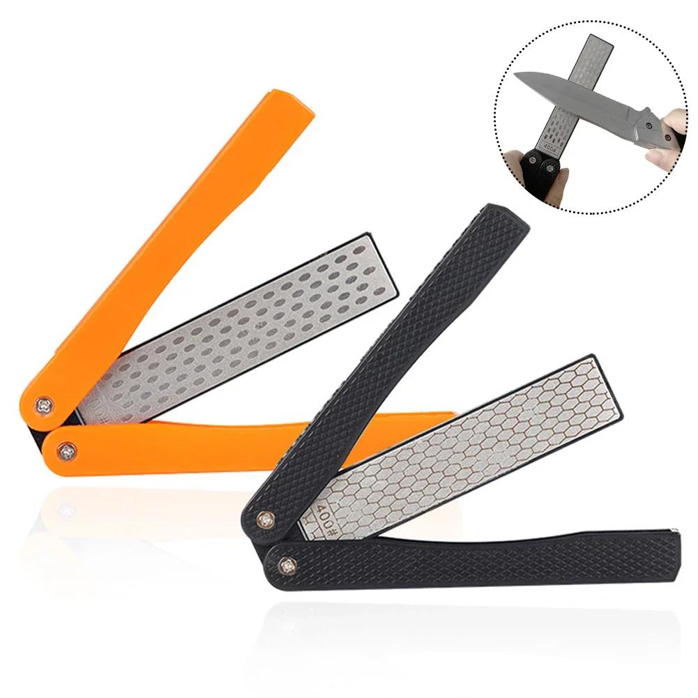 Double Sided Folded PocketSharpener Diamond Knife Coarse Diamond Sharpening Stone 400 Grit Foldable Knife Sharpener Gritstone