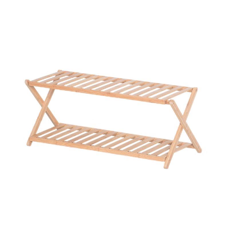 Lijia Bamboo 2-Tier Shoe Rack