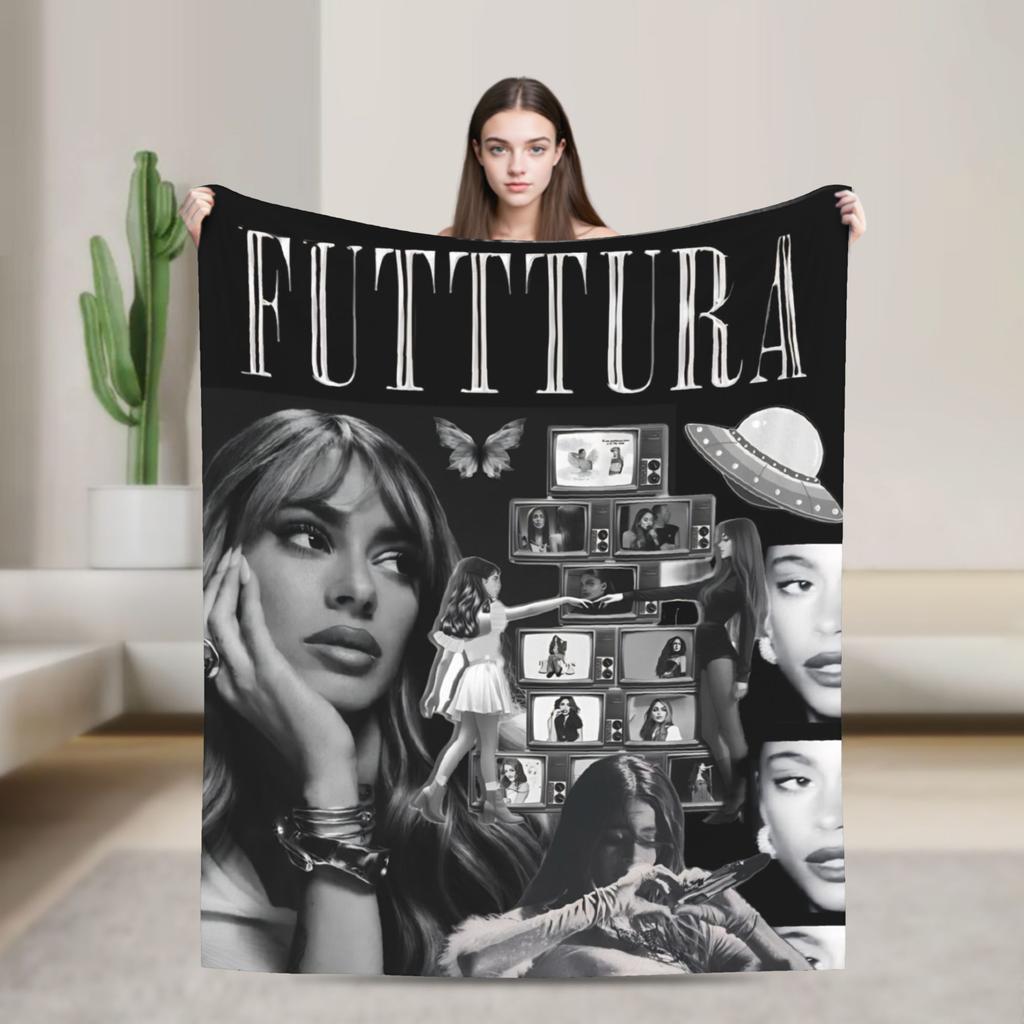 TINI STOESSEL Futtura Tour Blanket Super Soft Print Plush Bedding Throws For Home Decor Camping Flannel Bedspread Bed Cover