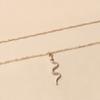 Multi-layer snake necklace European and American jewelry pendant versatile niche alloy women's collarbone chain snake chain