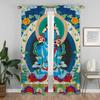 Window Curtain for Room 2 Panel Islam Kitchen Curtains for Camera Shades Partition Home Interior Curtains Halloween Decoration