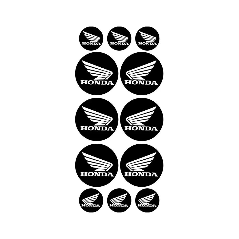 BXK3 3D Car Logo Stickers Suitable for Honda Motorcycle Reflective Waterproof Motorcycle Racing Decorative Soft Adhesive Stickers