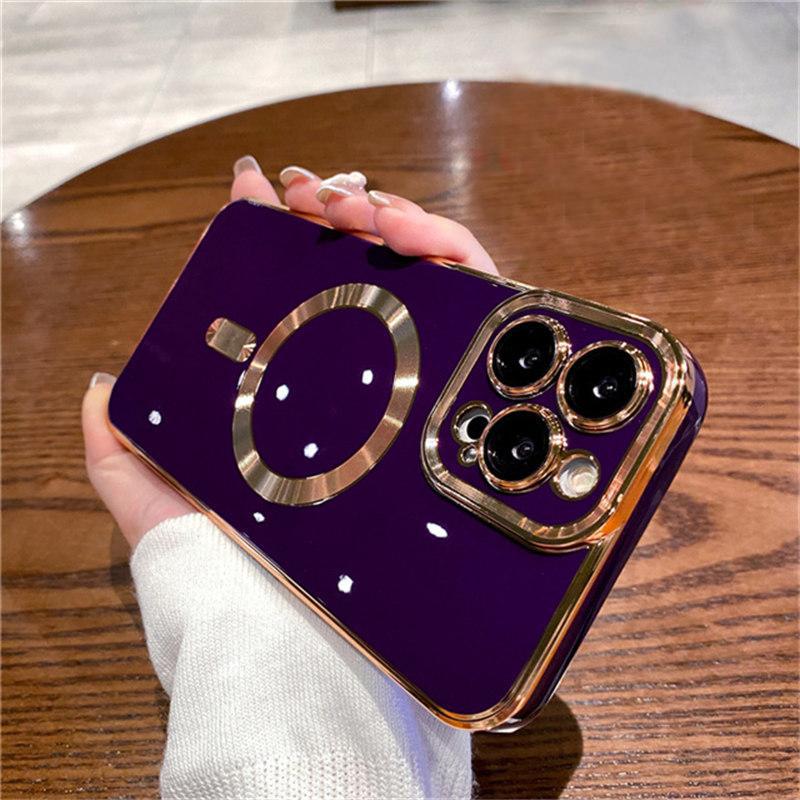Для iPhone 16 Pro Max роскошный магнитный квадратный чехол для телефона с рамкой для iPhone 11 12 13 14 15 Plus защитный чехол для объектива