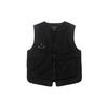 Solid Color V-Neck Single-Breasted Vest Men Vests Black DR1438-010