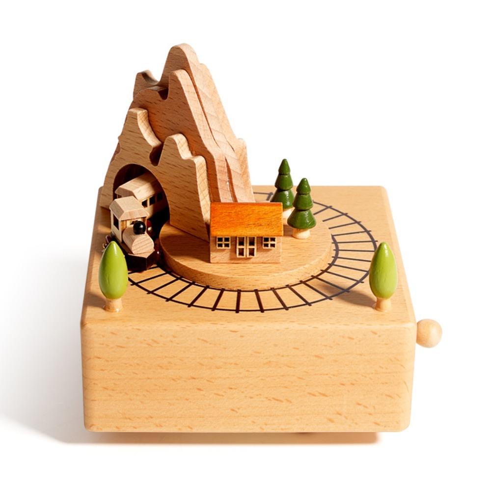 Ballet Dancing Girl Wooden Carousel Music Box Musical Jewelry Box  Children's Toys
