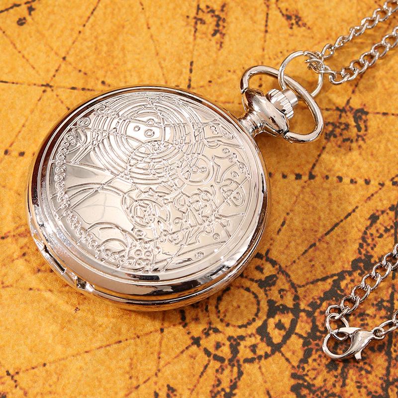 Retro Fashion Men's Silvery Pocket Watch,vintage Carved Design Necklace Pendant Quartz Pocket Watches,gifts for Men & Womenm