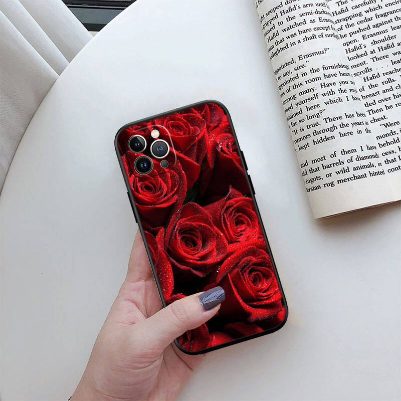 MH131 Чехол-накладка с цветами роз для iPhone 7 8 11 12 13 14 15 16 17 16E XS Pro Max XR X SE Air