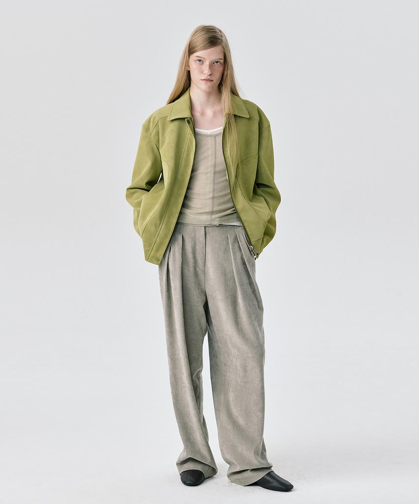 Wnderkammer Soft Suede Seam Jumper_Olive