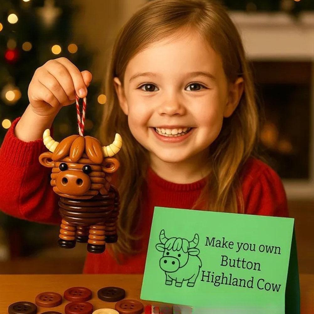 2025 Christmas Tree Ornament, DIY Colorful Button Tree Kit Xmas Hanging Ornaments for Christmas Party Tree Window Decorations