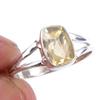 Natural Citrine Gemstone Handmade 925 Solid Sterling Silver Ring Size 8 T2q62