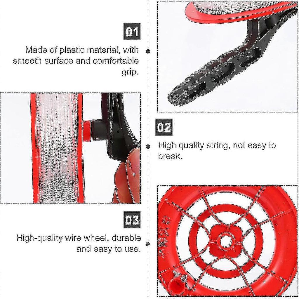 12cm2 Pieces Kite String Reel Winder Kite Line Winder Winder Handle Wheel String Flying Tools With 100m Line Outdoor Kite Accessories Red
