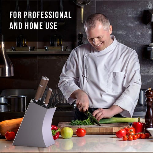 Подставка для ножей из нержавеющей стали, Подставка для ножей, Вмещает ножи Деба, Чехол, Держатель, Кухонное хранение, Многоцелевой, Антибактериальный, Кухонная утварь