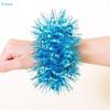 Metallic Tinsel Wrist Corsage Bracelets,Bulk Sparkly Pom Pom Wristbands for Kids Dance Recitals,Cheerleading & Party Decor