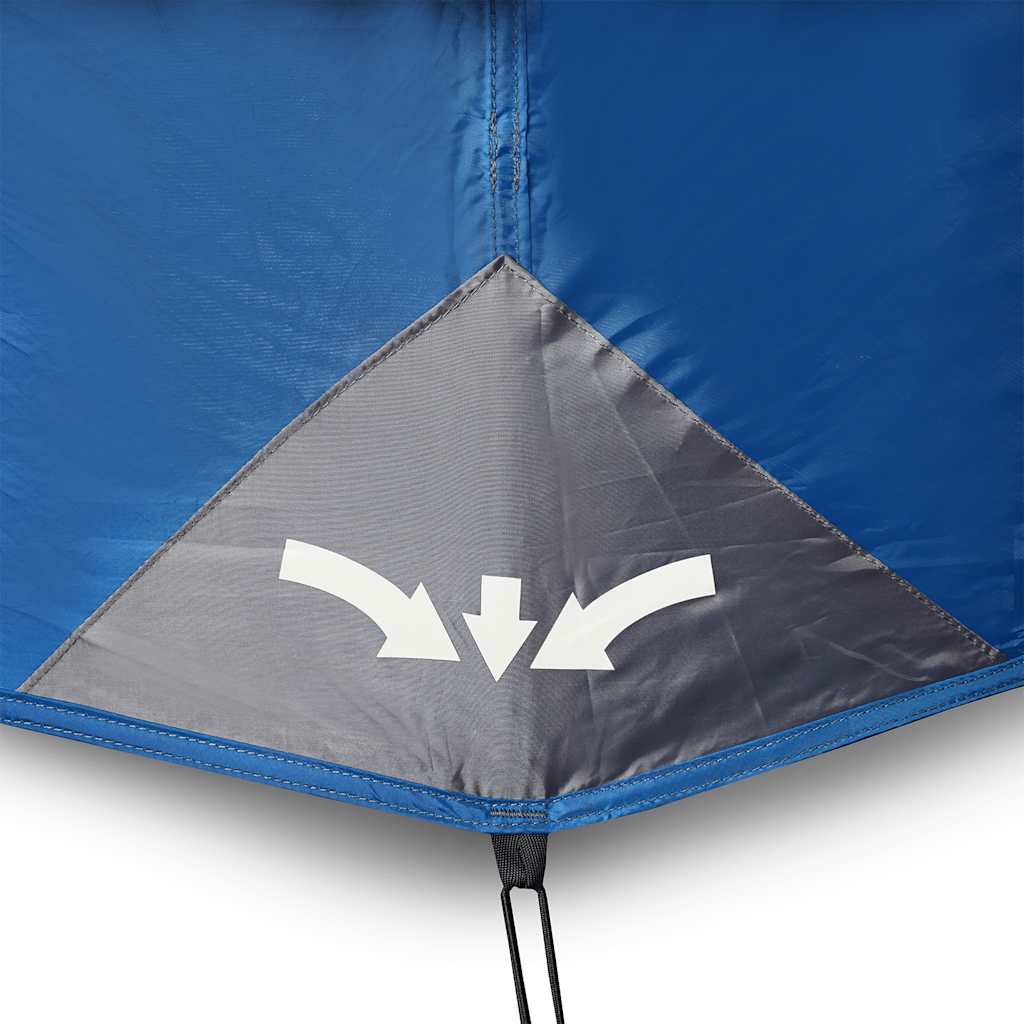 Family Tent for 10 Persons Blue Quick Release Waterproof