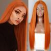 Synthetic Wig 14 30 Inch Deep Part Long Straight Wig Orange Ombre Cosplay Wigs Synthetic Middle Part Wigs For Black Women