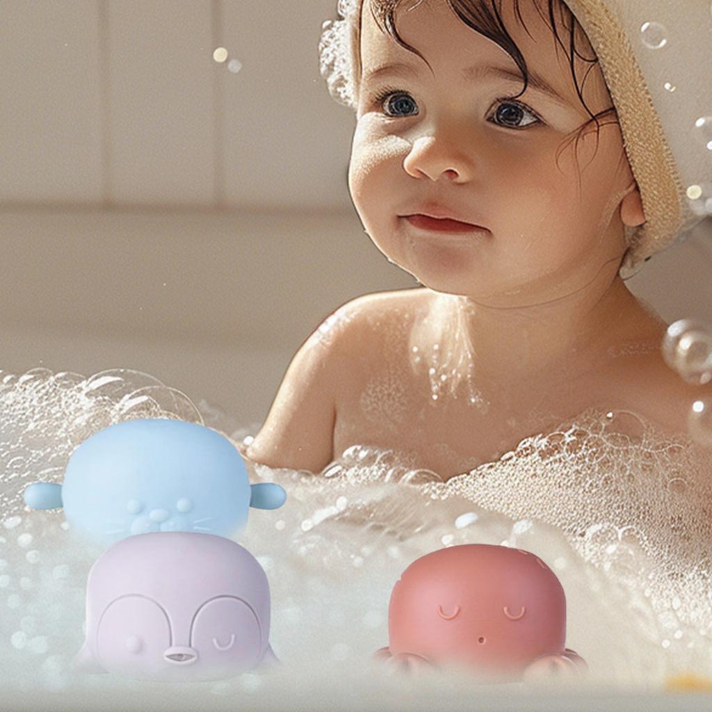 Детская мягкая гелевая игрушка для ванны в виде животного, складывающегося в водный спрей, плавающая игрушка для ванной комнаты