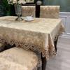 Tablecloth Rectangle Luxury Embroidery Lace Round Table Cover Flower Elegant Hollow Out Table Dining Cloth Table Flag Towels