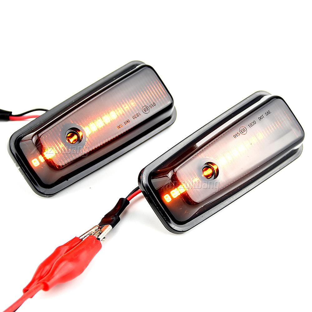 2Pcs For Mercedes-Benz G-Class W463 W461 G500 G550 G55 G63 G65 Dynamic Ambe LED Side Marker Turn Signal Light Sidemarker