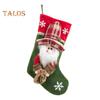 Рождественский чулок, подвесное украшение на елку, плюшевые носки с Санта-Клаусом, оленями, снеговиками, конфетами для вечеринок в офисе