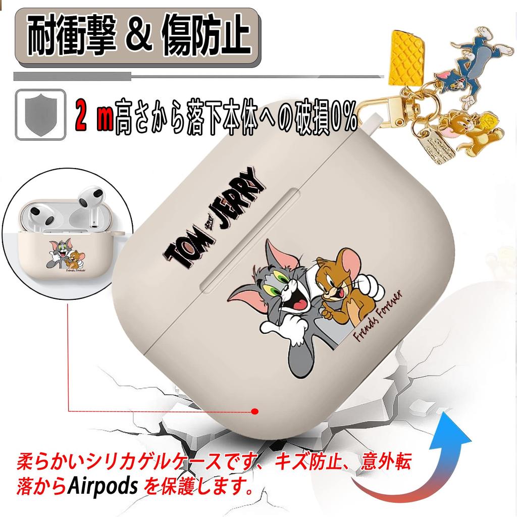 Ausrann Чехол для AirPods 3-го поколения Чехол для AirPods3 Чехол для AirPods 3-го поколения Персонаж Magsafe Совместимый с беспроводной зарядкой Том и Джерри Милый