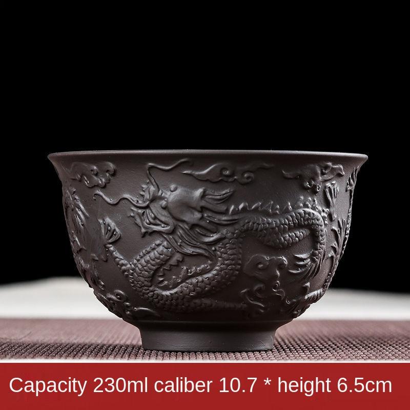 Чаша Zisha, 230 мл, чайный сервиз ручной работы, чайная чаша в китайском стиле, узор дракона, керамический глиняный чайник, подарок на день рождения, украшения