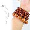 Red Cedar Buddhist Beads Rosary Bracelet: Natural Fragrant Wood, Single Circle, Unisex Jewelry
