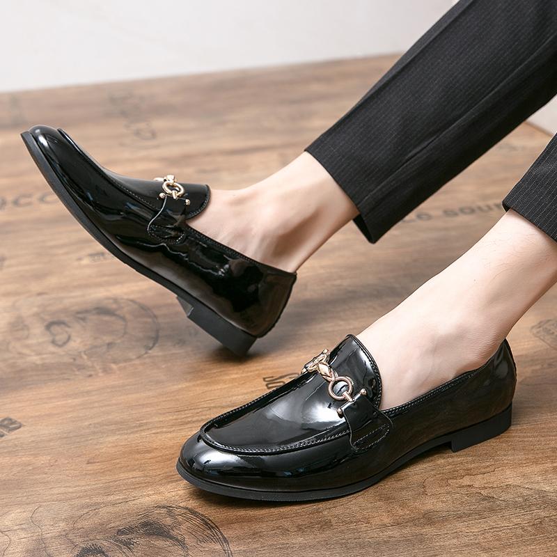 Men’s Loafers Wingtip Dress Formal Shoes Men Suede Grey Tuxedo Wedding Blazers Saddle Shoes Large Size